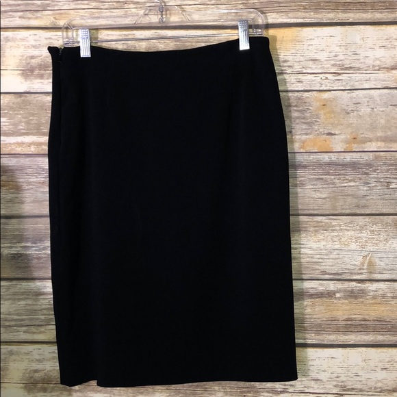 VALENTINO Pencil Skirt Side Ruffle Black - Picture 3 of 8
